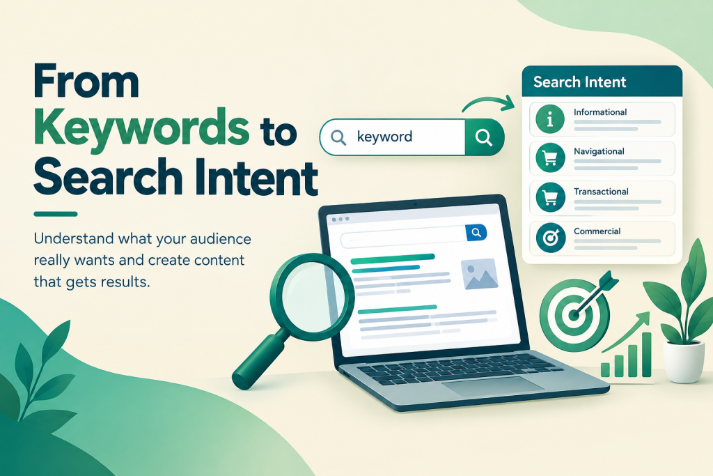 Keywords to Search Intent SEO banner