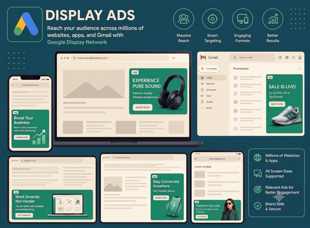 Google Display Ads multi-screen responsive banner showcase